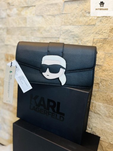 Кожена чанта Karl Lagerfeld