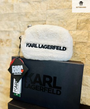 Чанта за рамо Karl Lagerfeld с добавка кожа 